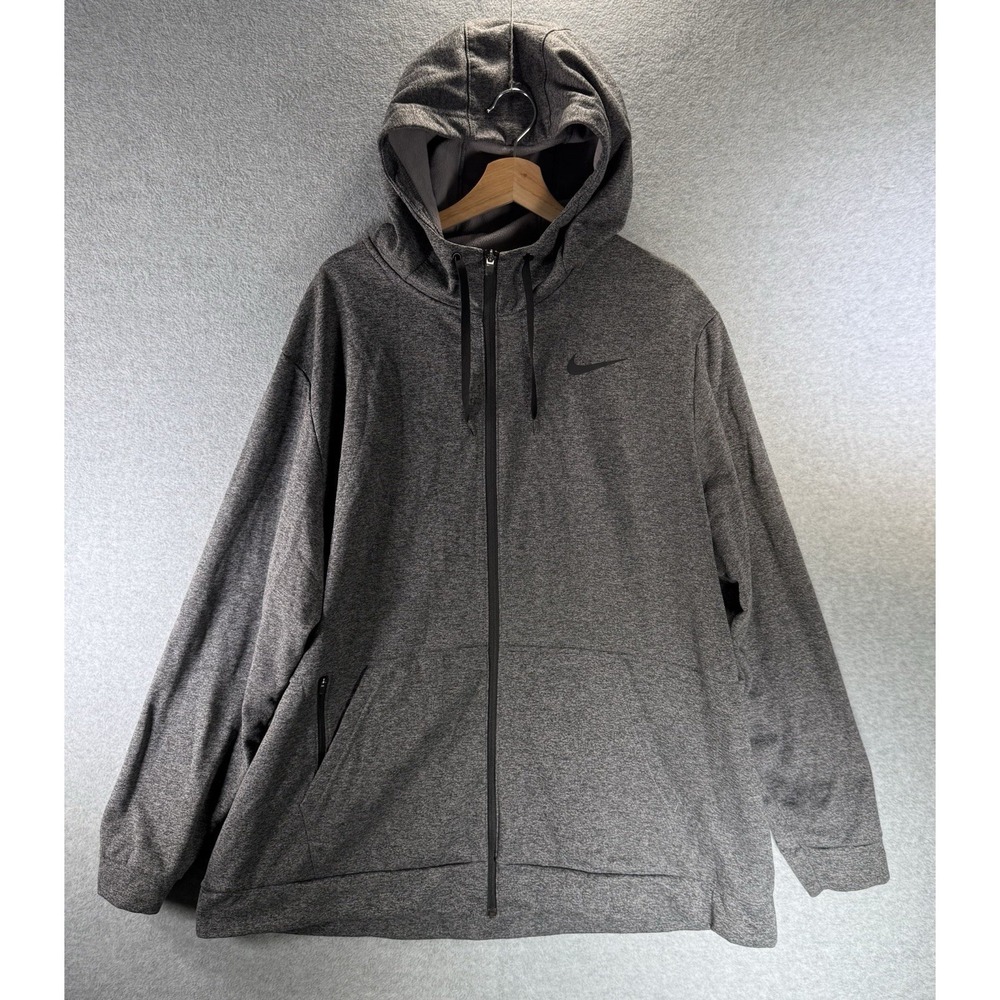 Nike Standard DRI-FIT Hoodie Mens 3XL Full Zip Fleece Training‎ CU6231-071